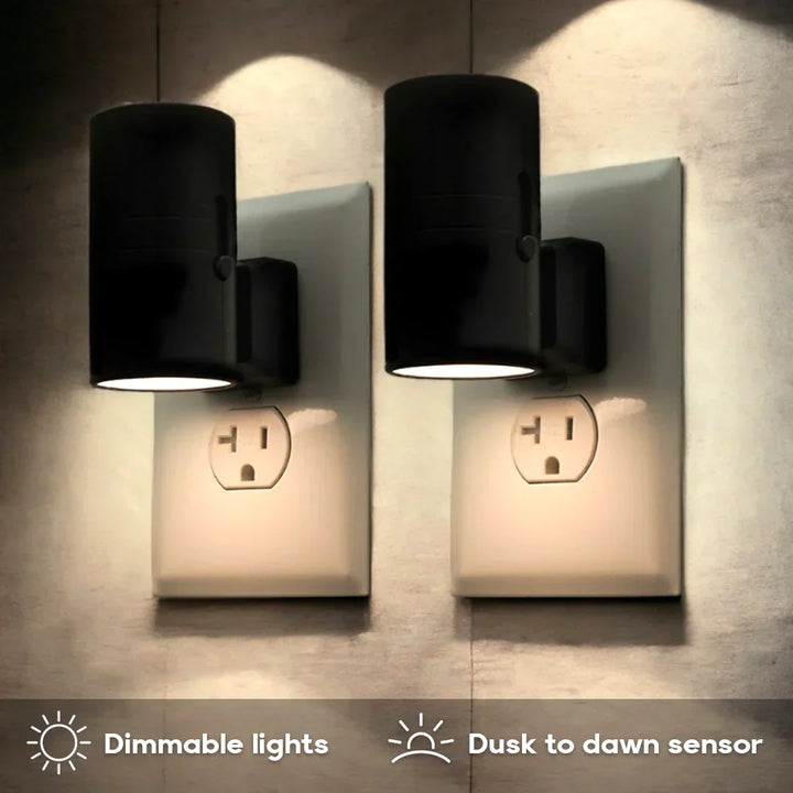 Skanto | Dimmbares Steckdosen-Nachtlicht mit Bewegungssensor - LED-Licht für Schlafzimmer, Flure und Treppen
