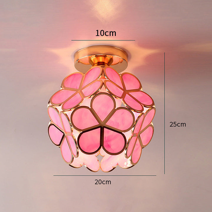 Skanto | Künstlerische Glas-Deckenlampe mit Blumendesign - FlowerHall