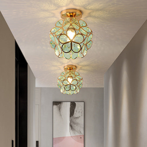Skanto | Künstlerische Glas-Deckenlampe mit Blumendesign - FlowerHall