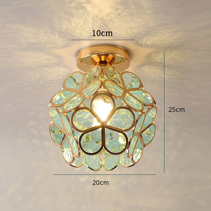 Skanto | Künstlerische Glas-Deckenlampe mit Blumendesign - FlowerHall