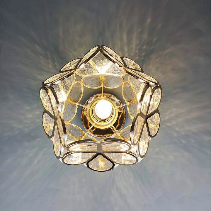 Skanto | Künstlerische Glas-Deckenlampe mit Blumendesign - FlowerHall