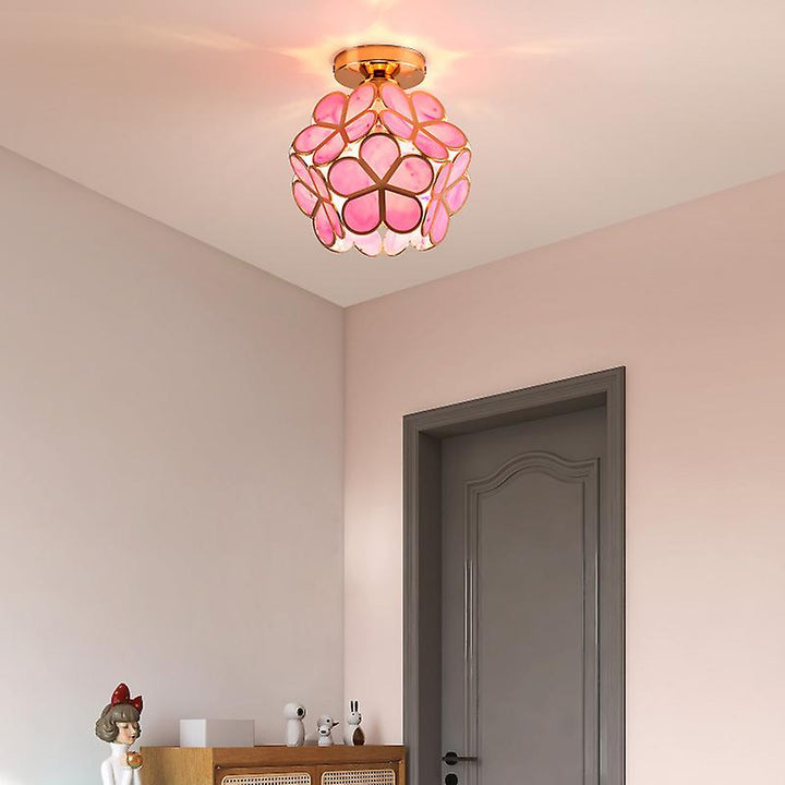 Skanto | Künstlerische Glas-Deckenlampe mit Blumendesign - FlowerHall