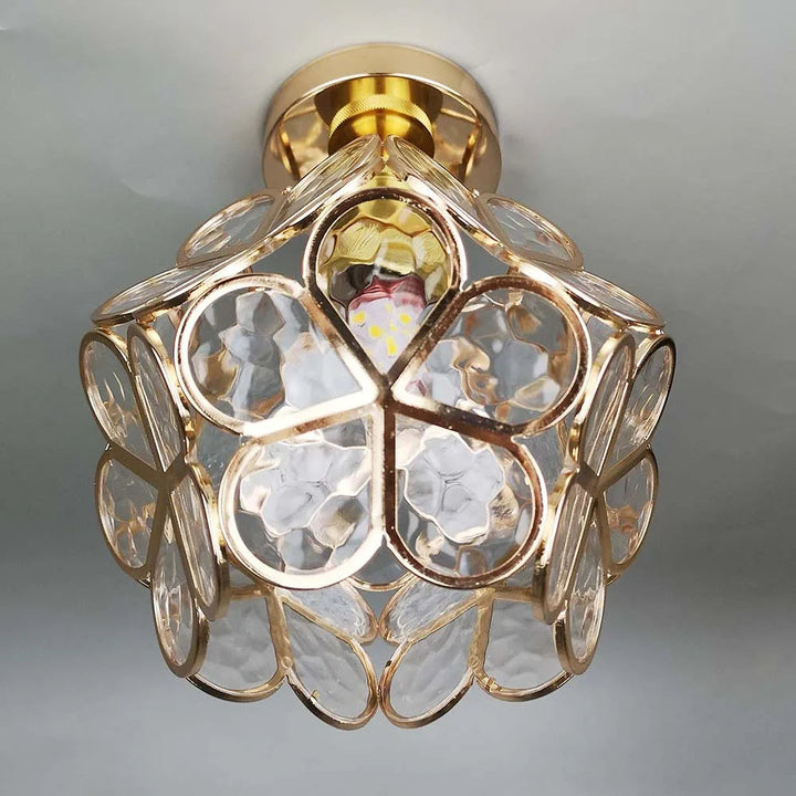Skanto | Künstlerische Glas-Deckenlampe mit Blumendesign - FlowerHall
