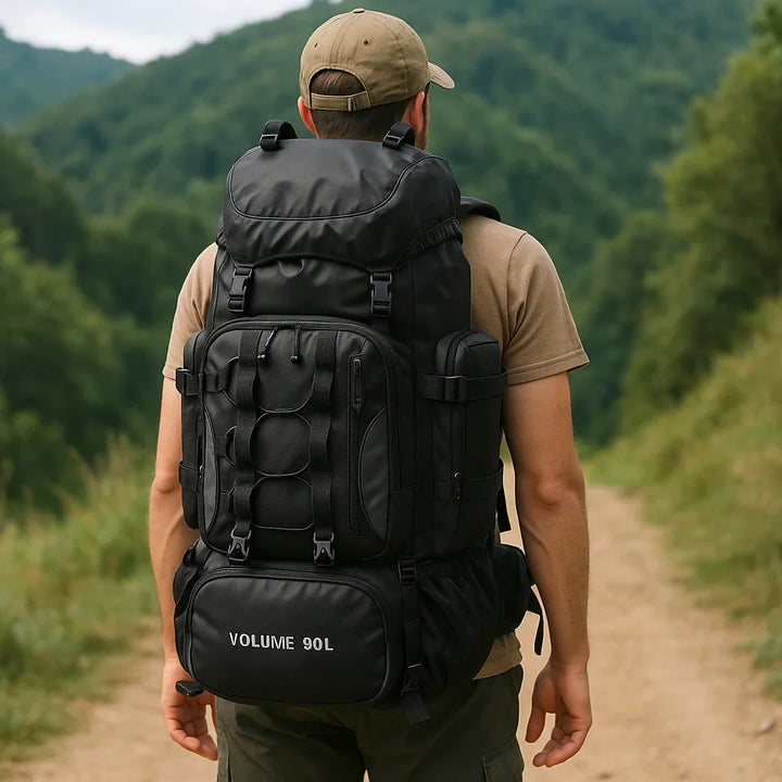 Skanto | 90L Wasserdichter Wanderrucksack – Ultraleichter Reiserucksack für Outdoor-Abenteuer & Camping