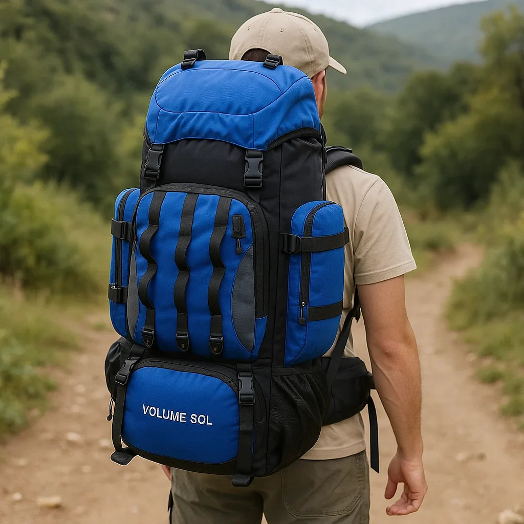 Skanto | 90L Wasserdichter Wanderrucksack – Ultraleichter Reiserucksack für Outdoor-Abenteuer & Camping