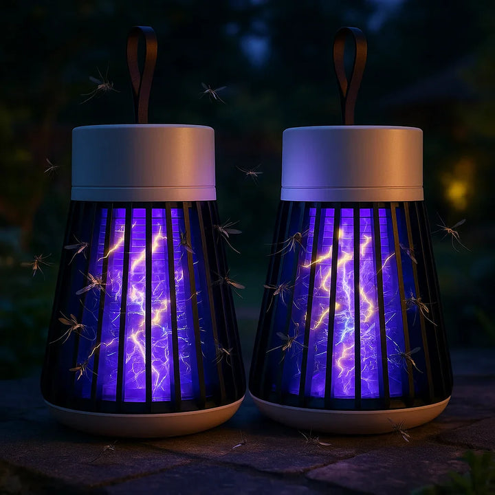 Skanto | Mücken- und Schädlingskillerlampe – 2er-Pack, UV-Licht-Insektenfalle für den Innen- und Außenbereich, effektive Schädlingsbekämpfungslösung