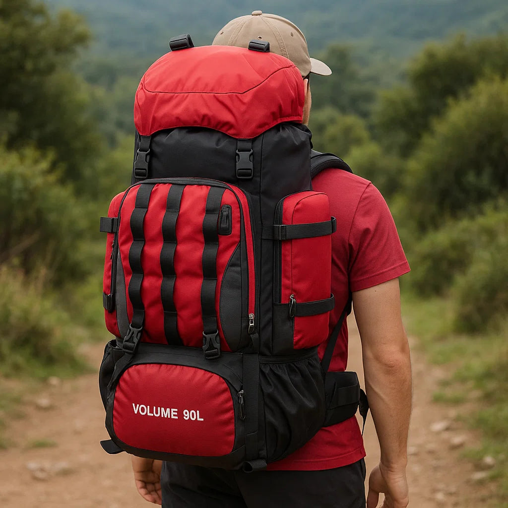 Skanto | 90L Wasserdichter Wanderrucksack – Ultraleichter Reiserucksack für Outdoor-Abenteuer & Camping