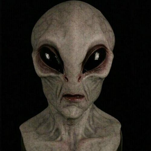 Skanto | Realistische Alien-Maske – Latex- und Silikon-Halloween-Maske für Cosplay und Partys