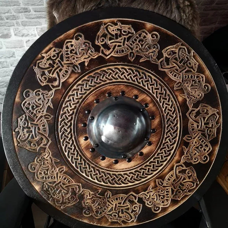 Skanto | Eivor Valhalla Raben-Kampfschaden Wikinger Holzschild 30CM