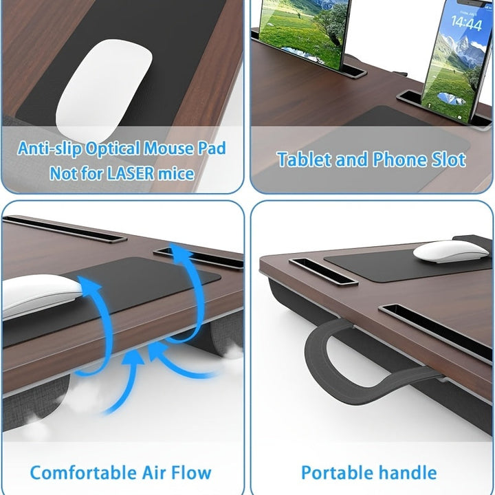 Skanto | Ergonomischer Laptop-Ständer mit Handgelenkauflage und Gerätefächern