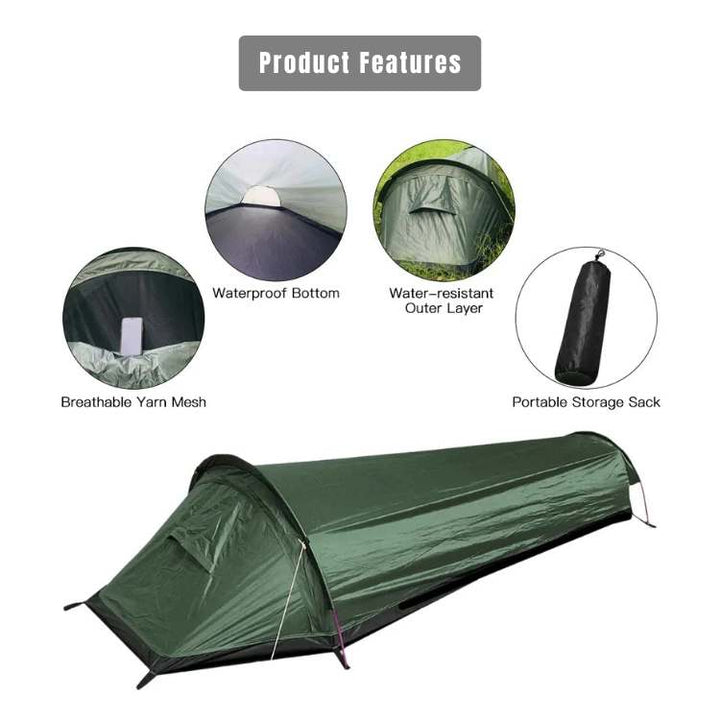 Skanto | Ultraleichtes Ein-Personen-Campingzelt | Wasserdicht, winddicht & ideal für Wanderer und Rucksacktouristen