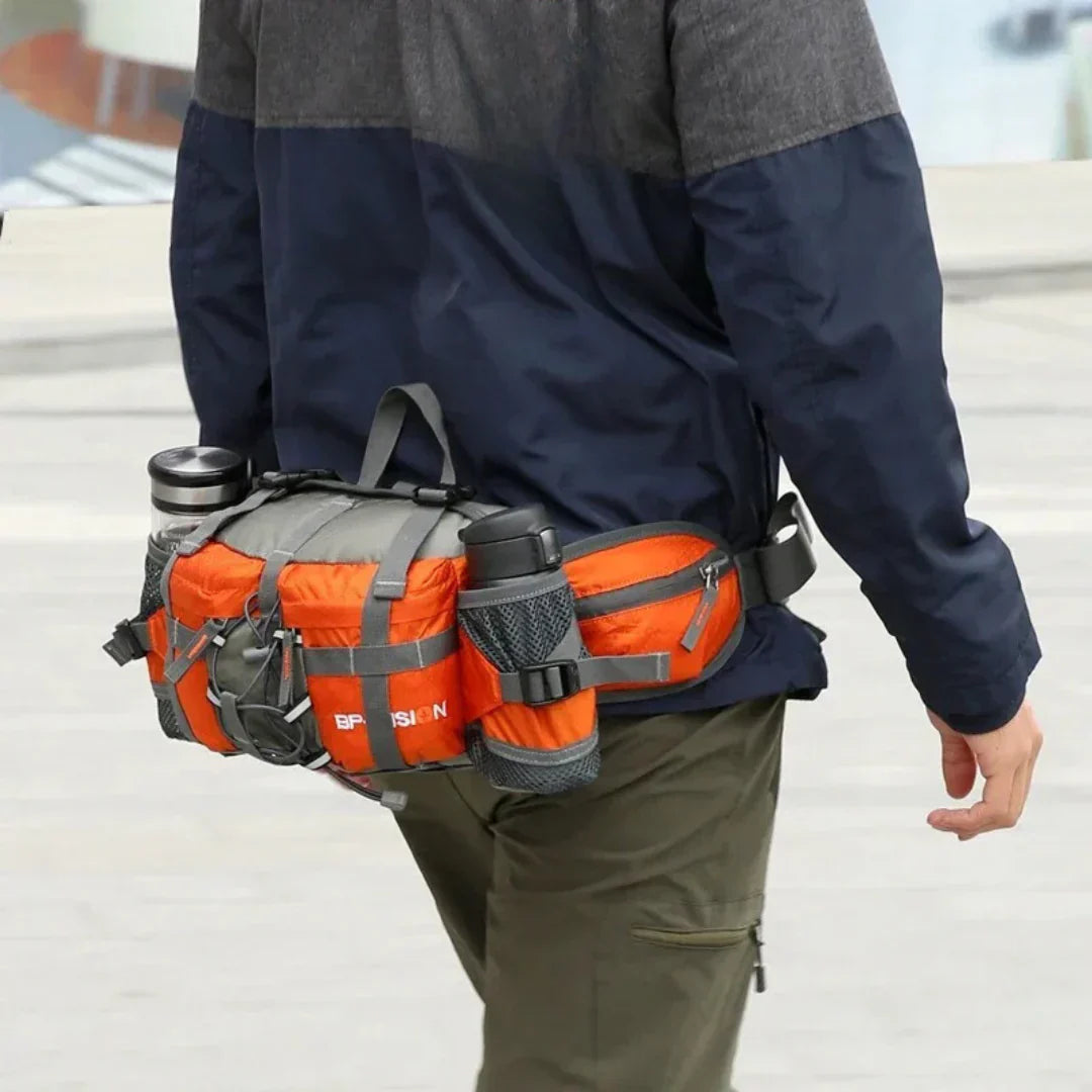 Skanto | Wasserdichte Wander-Bauchtasche – 5L Hüfttasche mit Reißverschlusstaschen für Spaziergänge & Outdoor-Abenteuer