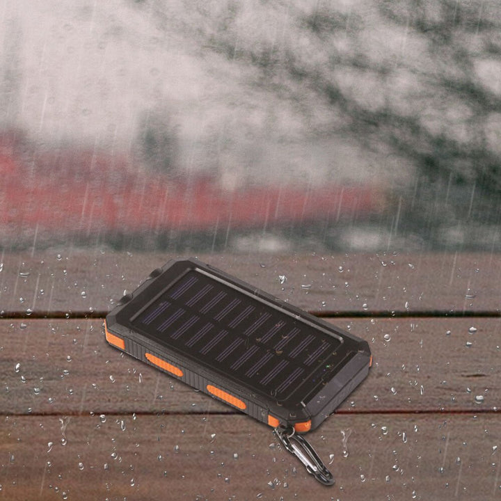 Skanto | Wasserdichte, stoßfeste Solar-Powerbank 10 000 mAh | Solar aufladbar