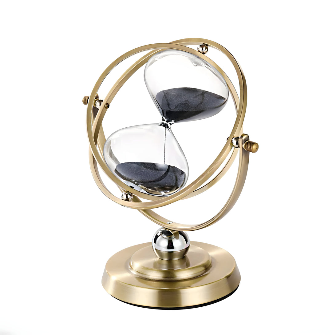 Skanto | GracefulTime Uhr – Luxuriöse Sanduhr mit elegantem Goldrahmen und zeitlosem Design