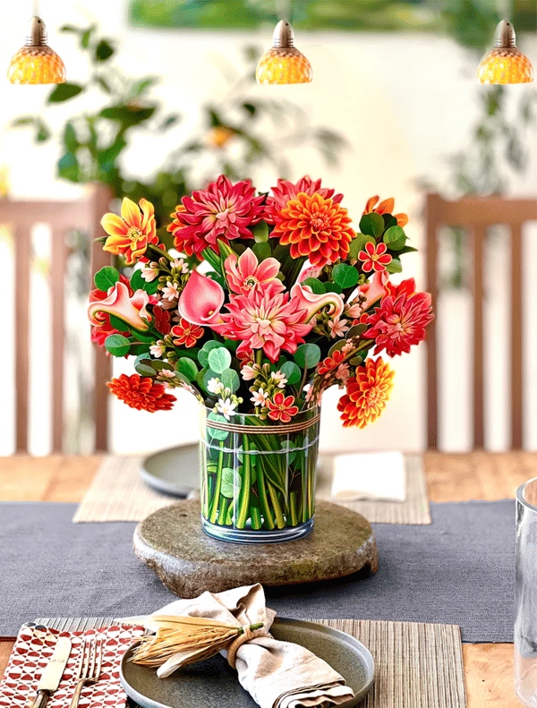 Skanto | Plastik Pop-up Blume | Inkl. Gratis Geschenkkarte - Fair