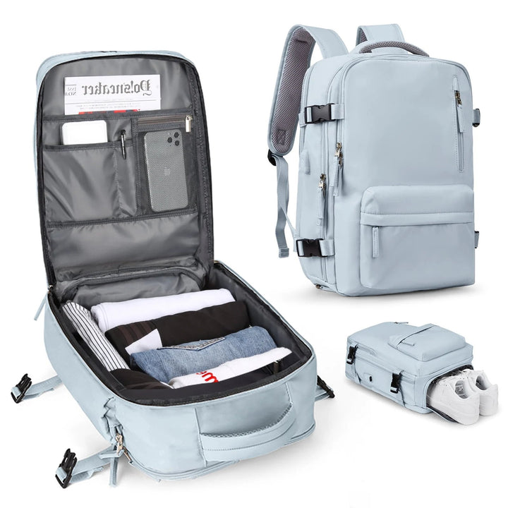 Skanto | Großer Damen-Reiserucksack – Wasserdichter Wanderrucksack | Diebstahlschutz