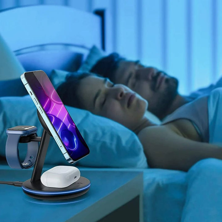 Skanto | Faltbares magnetisches 3-in-1 Wireless Ladegerät