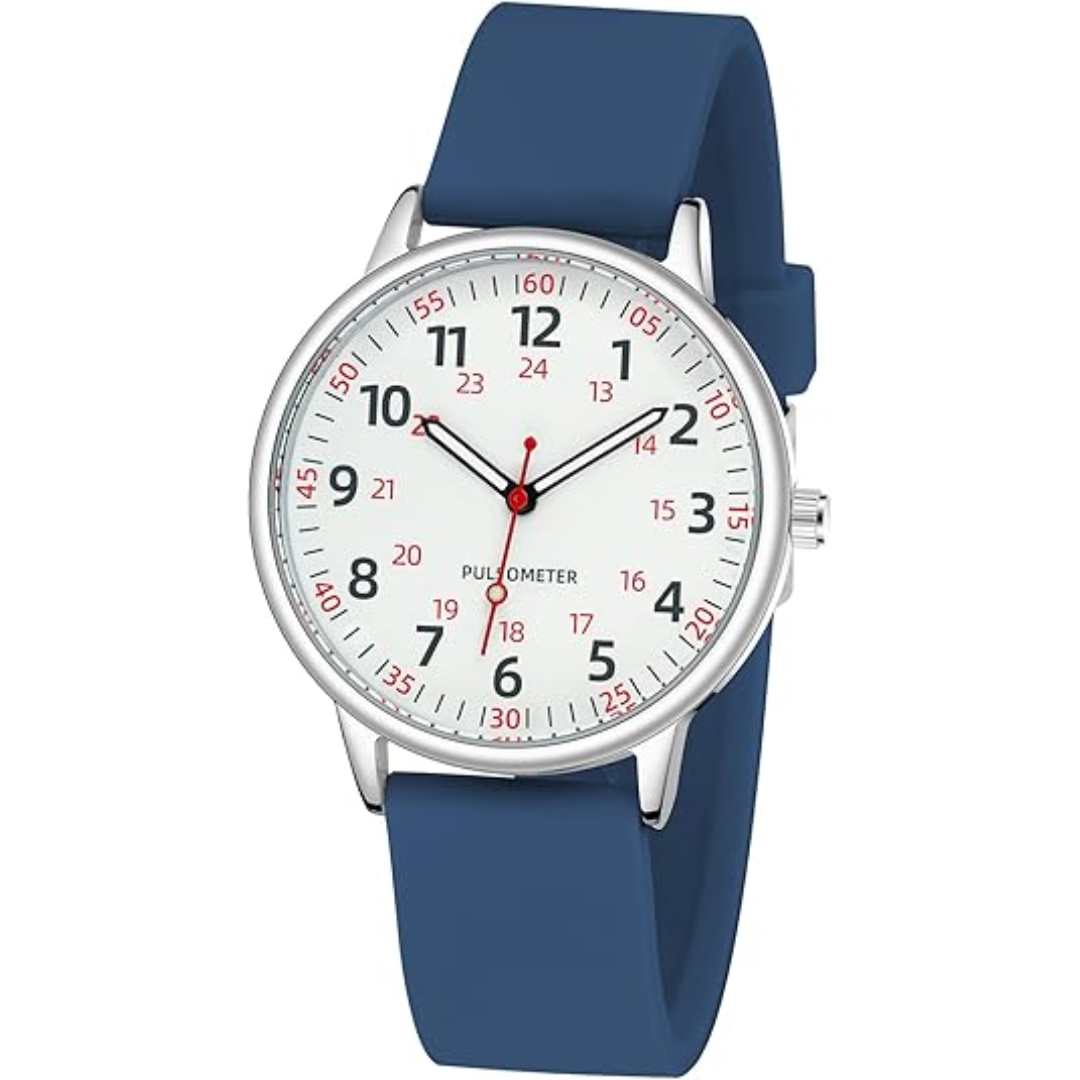 Skanto | Stilvolle Clip-Uhr für Damen – Wasserdichte Silikon-Fob-Uhr in eleganten Farben