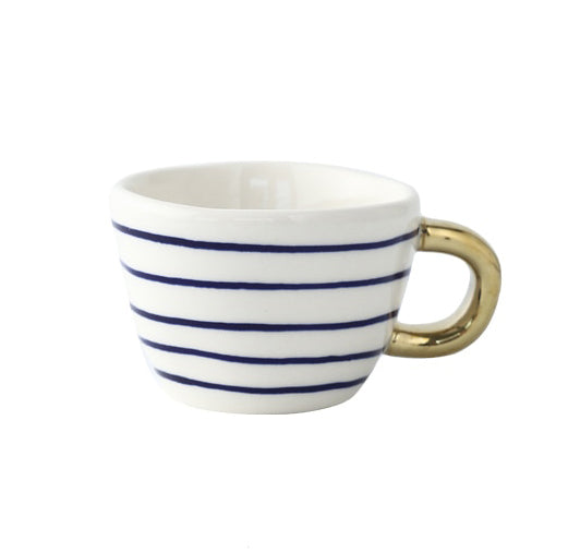 Skanto | Tasse mit abstraktem geometrischem Muster und Goldgriff