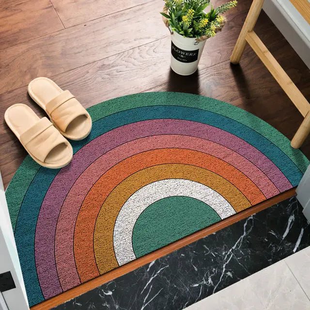 Willkommensmatte mit Regenbogen- und heller Wassermelonen-Print