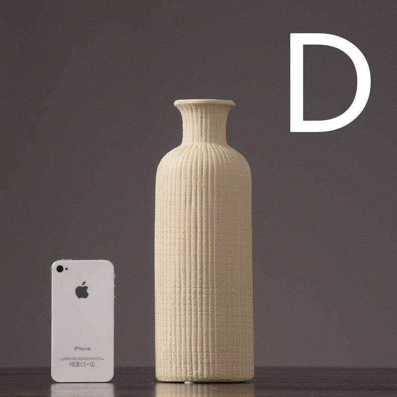 Skanto | Braun Beige Grau Keramik Blumenvase Topf │ Wohnaccessoire