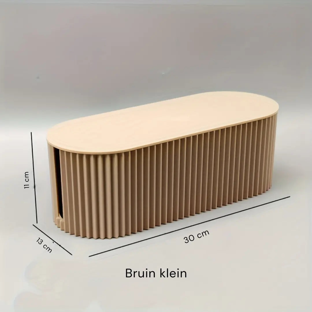 Skanto | Ordoca Kabelbox Schreibtisch-Organizer | Kabelmanagement & Aufbewahrung | Weiß | 30x11x13 cm