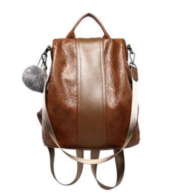 Skanto | Anti-Diebstahl Lederrucksack für Damen