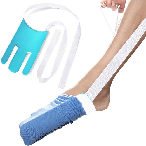 Skanto | Sockenanziehhilfe – Einfache Sockenanziehhilfe für Senioren, Behinderte, Schwangere, Diabetiker mit einzigartigem Drei-Finger-Design