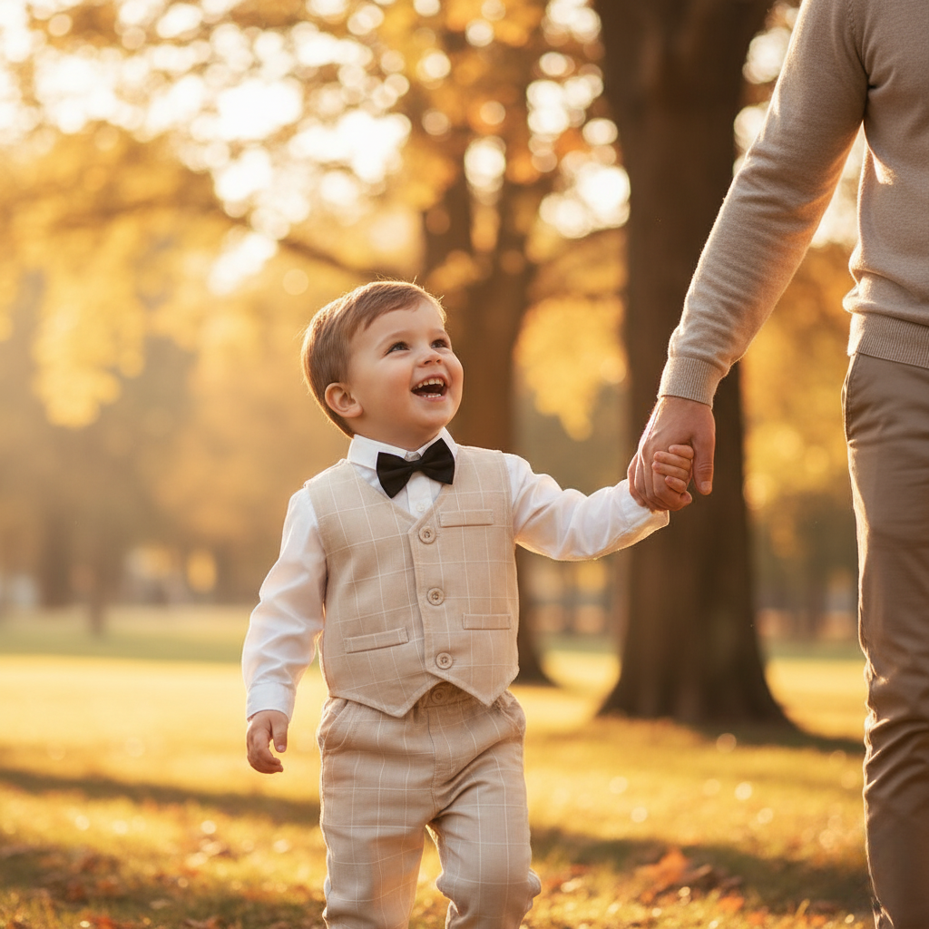 Skanto | Formelles Baumwoll-Outfit-Set für Jungen, Kleinkinder und Kinder