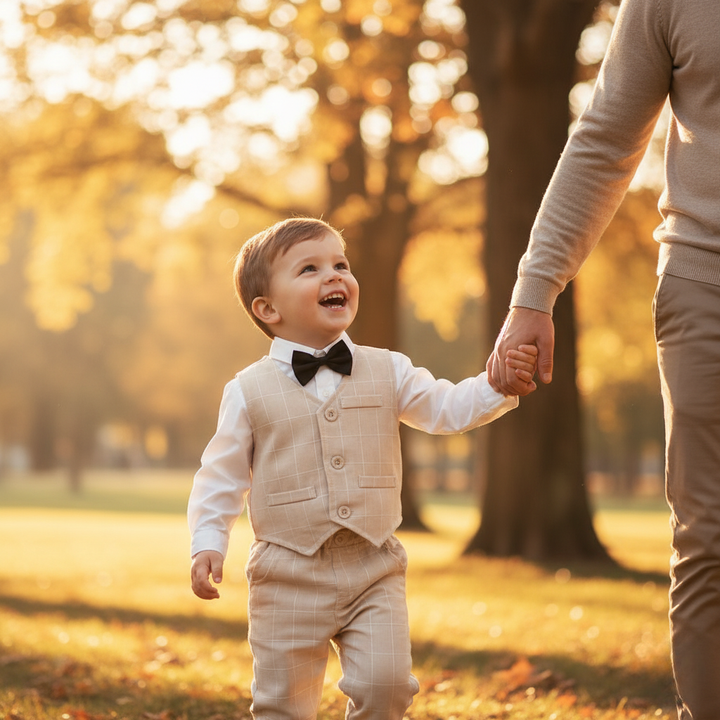 Skanto | Formelles Baumwoll-Outfit-Set für Jungen, Kleinkinder und Kinder