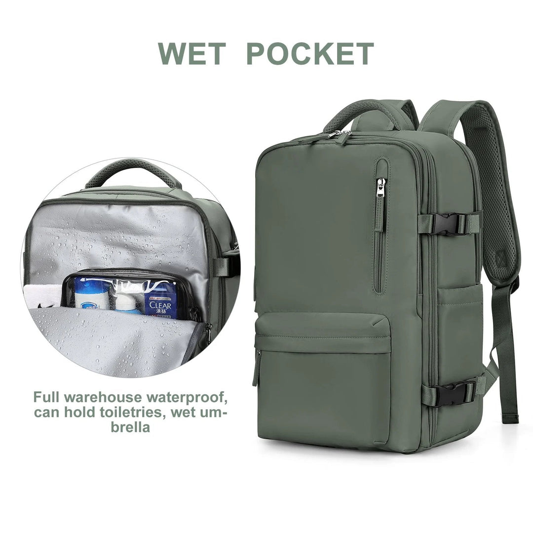 Skanto | Großer Damen-Reiserucksack – Wasserdichter Wanderrucksack | Diebstahlschutz