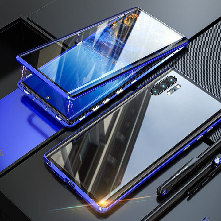 Skanto | Magnetische doppelseitige Handyhülle aus gehärtetem Glas für Samsung