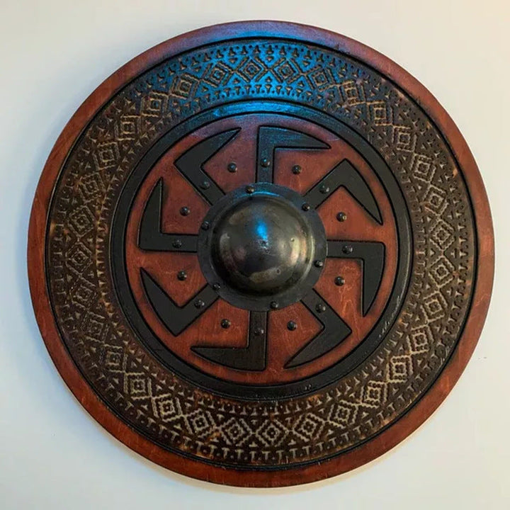Skanto | Eivor Valhalla Raben-Kampfschaden Wikinger Holzschild 30CM