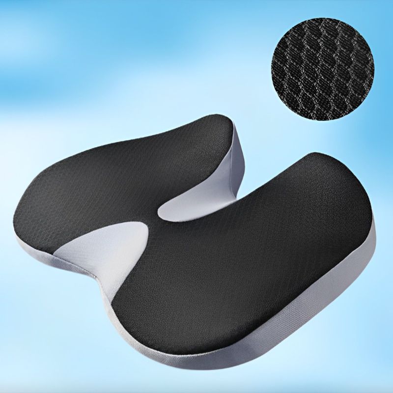 Skanto | Ergonomisches Memory Foam Autositzkissen – Steißbein- und Ischias-Stützkissen