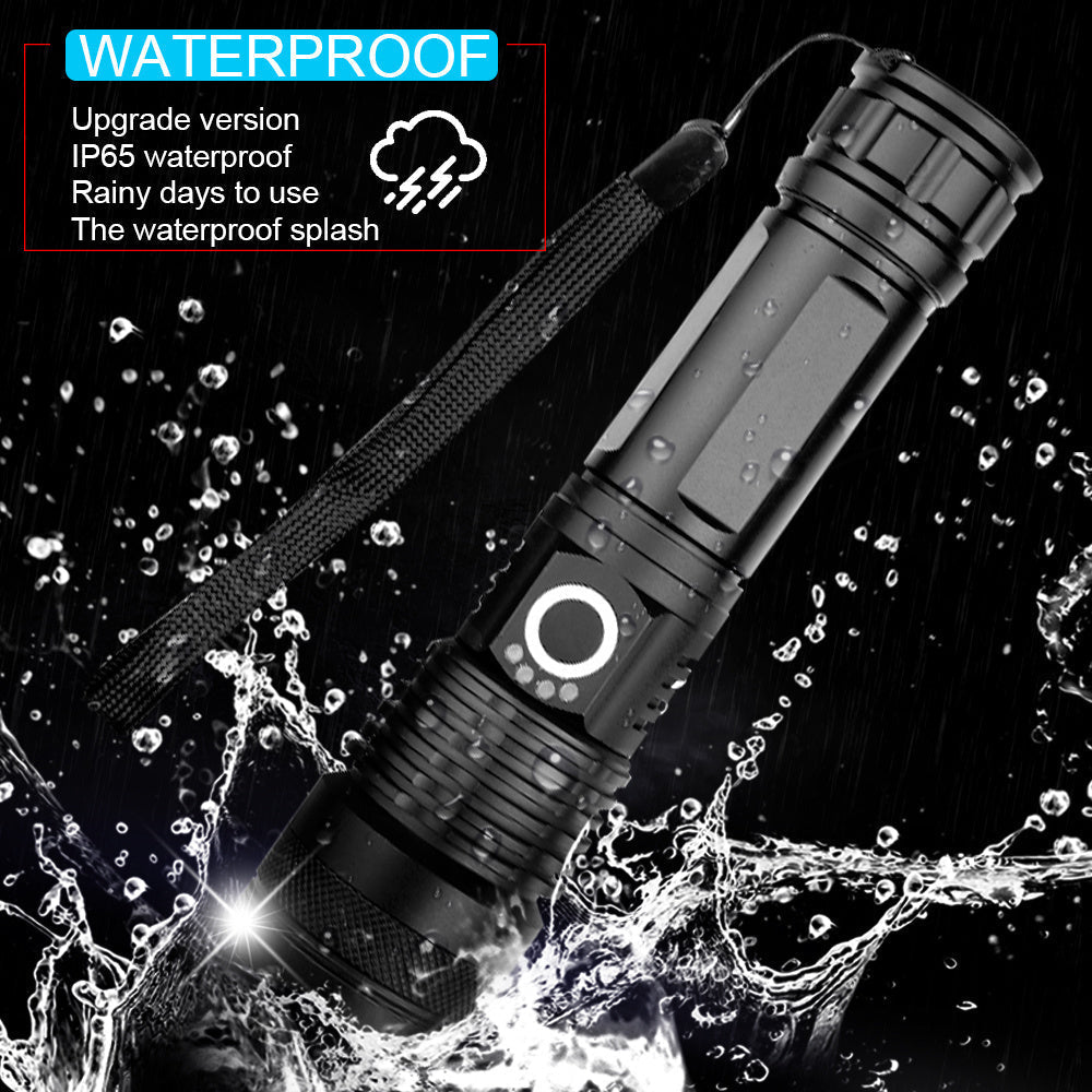 Skanto | Hochleistungs-wasserdichte LED-Taschenlampe | 30.000–50.000 Lumen wiederaufladbare Fackel