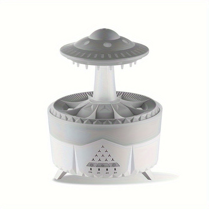Skanto | Entspannender Regentropfen-Aromatherapie-Diffusor für ätherische Öle – LED-Licht & Luftbefeuchter