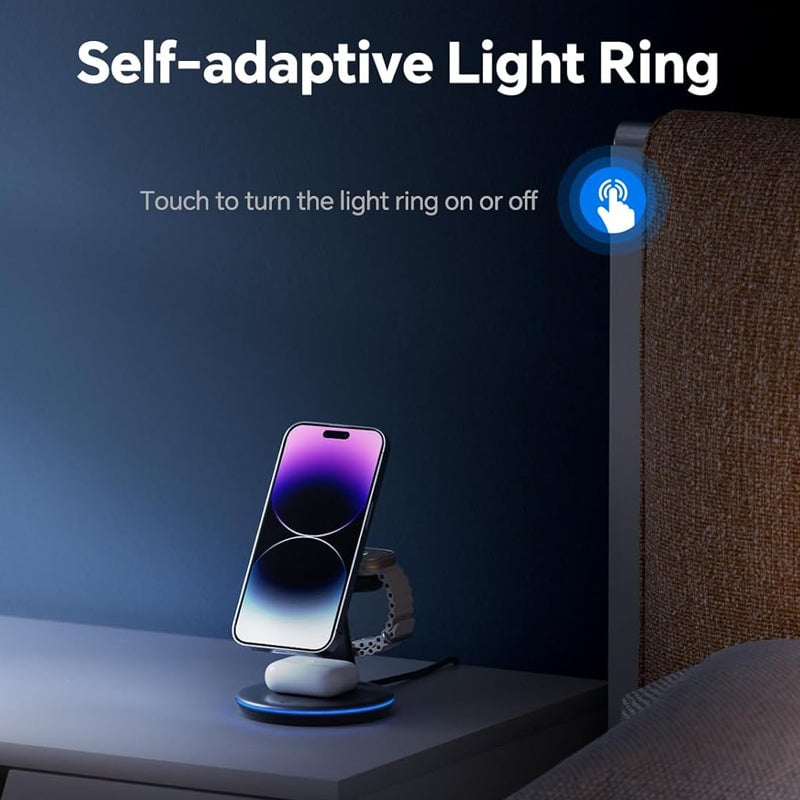 Skanto | Faltbares magnetisches 3-in-1 Wireless Ladegerät