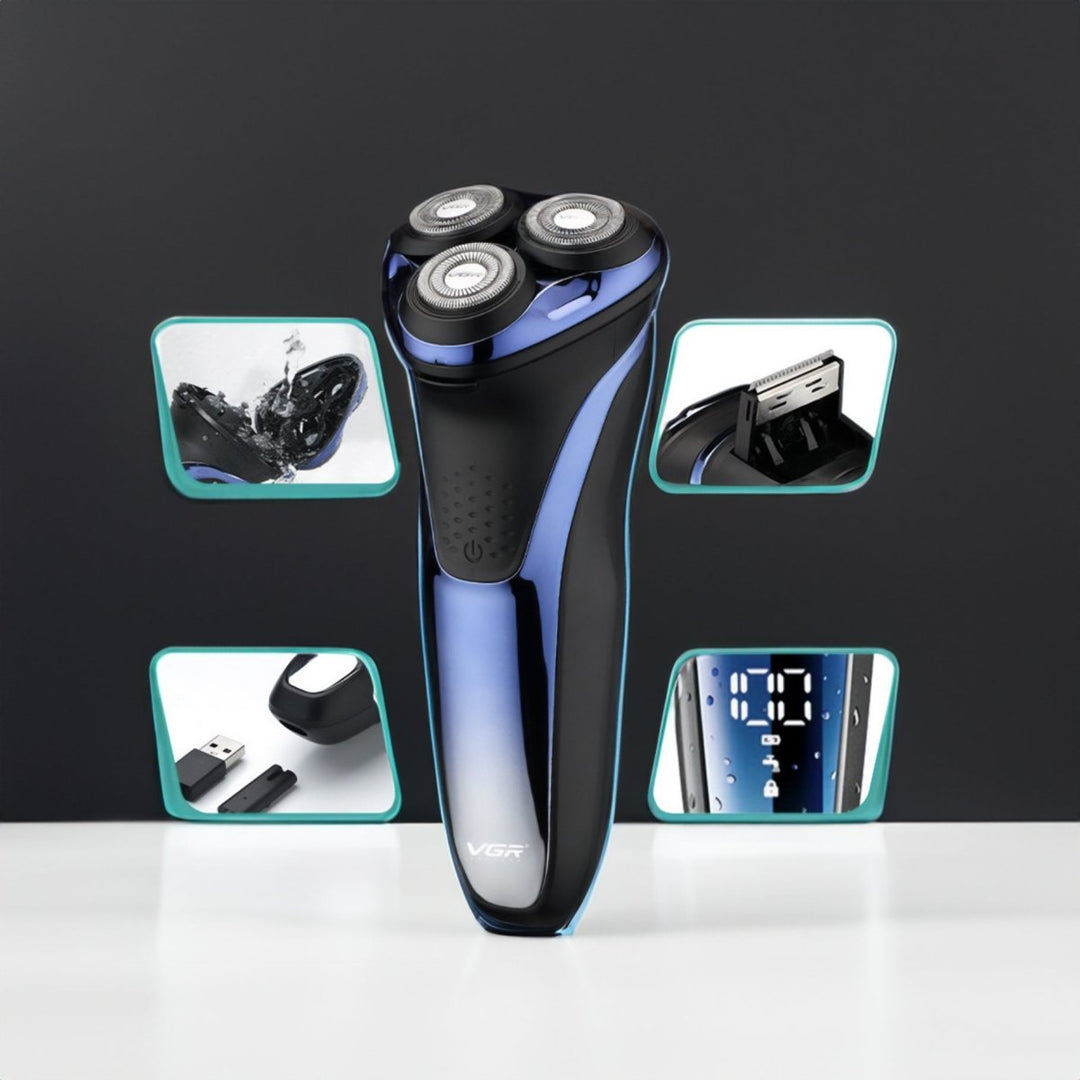 Skanto | Wasserdichter Elektrorasierer für Herren | Flexible 3D-Scherköpfe, Schnellladung & ideal für die tägliche Pflege