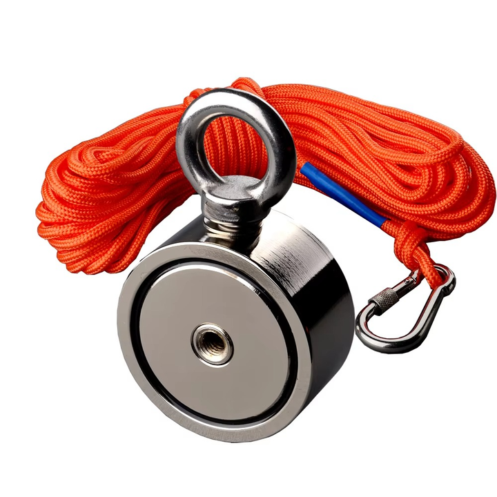 Skanto | Dualer Angelmagnet-Kit – N52 Neodym 80/120KG Kraft mit 10m Seil