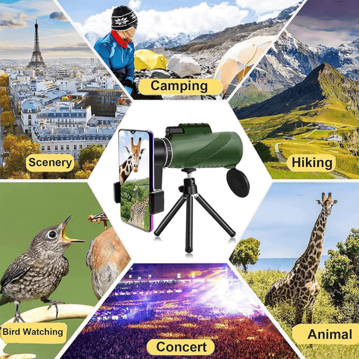 Skanto | Kompaktes 600x Ultra-Zoom Monokular | HD-Linse, leicht & perfekt für Wandern, Vogelbeobachtung und Sportveranstaltungen