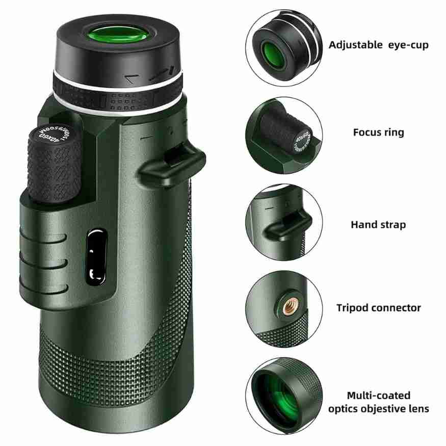Skanto | Kompaktes 600x Ultra-Zoom Monokular | HD-Linse, leicht & perfekt für Wandern, Vogelbeobachtung und Sportveranstaltungen