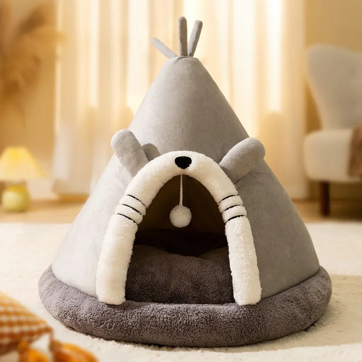 Skanto | Katzenbett Indoor Warmes Plüschzelt Haus