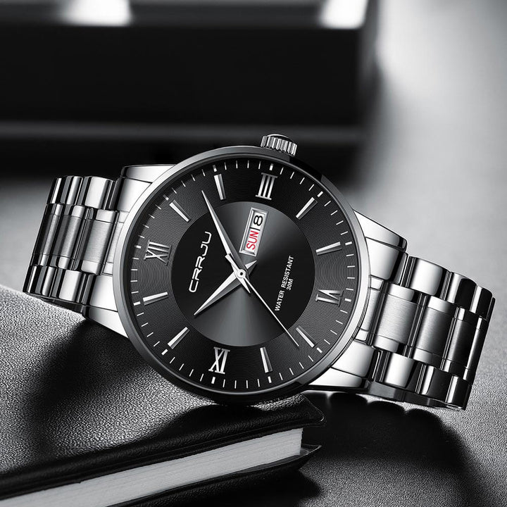 Skanto | Luxuriöse wasserdichte Sportuhr für Herren – Edelstahl-Quarz-Chronograph