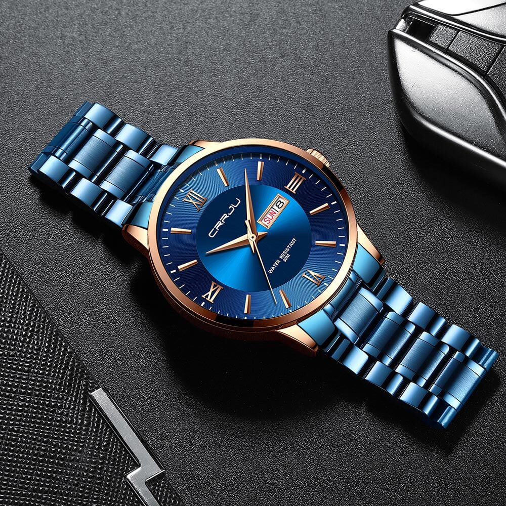 Skanto | Luxuriöse wasserdichte Sportuhr für Herren – Edelstahl-Quarz-Chronograph