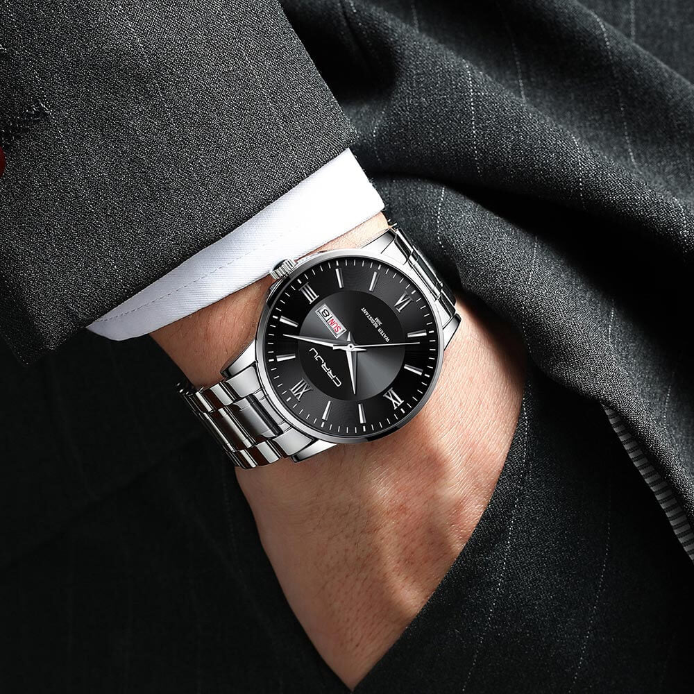Skanto | Luxuriöse wasserdichte Sportuhr für Herren – Edelstahl-Quarz-Chronograph
