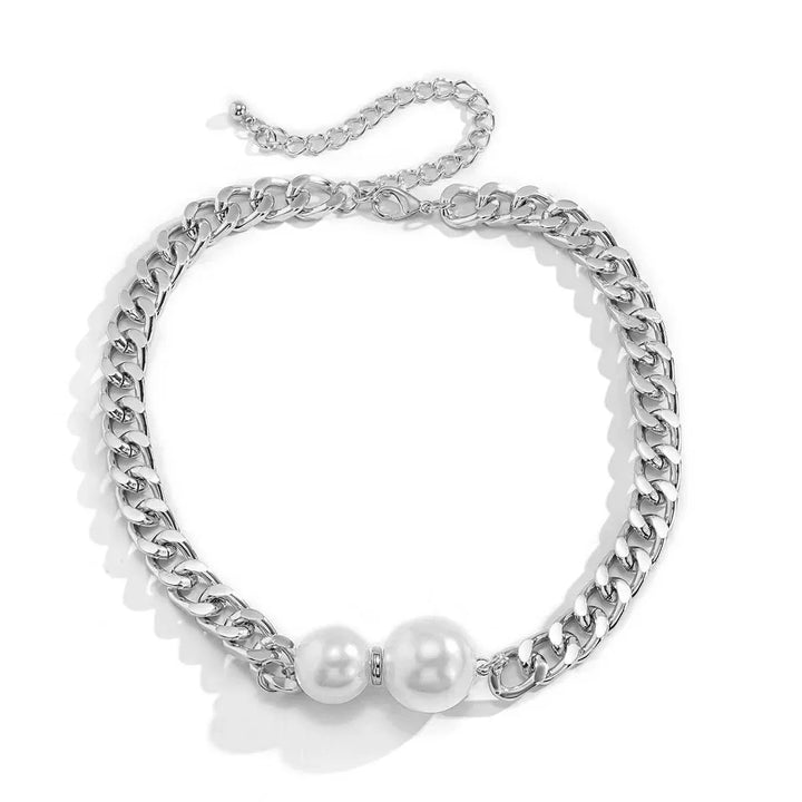 Skanto | Cuban Link Chain Halskette mit Perlenenden
