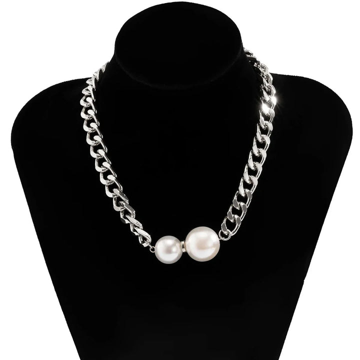 Skanto | Cuban Link Chain Halskette mit Perlenenden