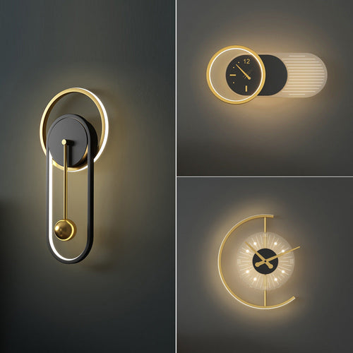 Skanto | Nordische minimalistische lautlose Wanduhrlampe