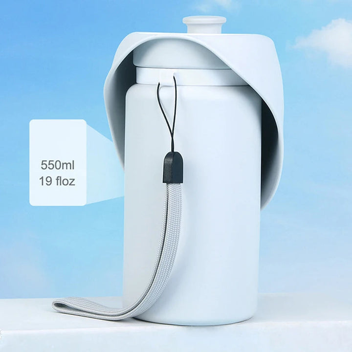 Skanto | 550ml Faltbare & auslaufsichere Haustier-Wasserflasche für unterwegs