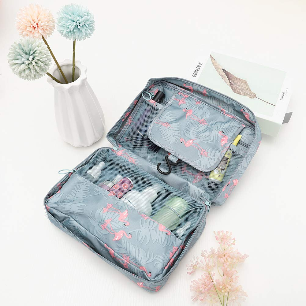 Skanto | TravelEase – Wasserabweisende Kulturtasche mit Haken und Fächern | Reise-Kulturtasche